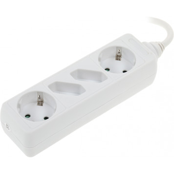 Сетевой удлинитель Hama H-121921 1.4м (4 розетки) белый (пакет ПЭ) -1
