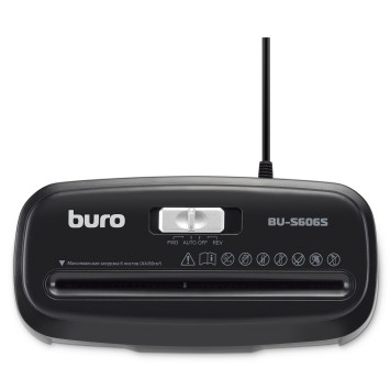 Шредер Buro Home BU-S606S черный (секр.Р-2) ленты 6лист. 10лтр. пл.карты -10
