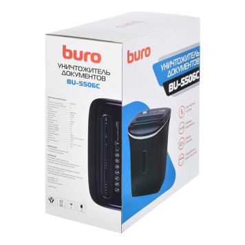Шредер Buro Home BU-S506C (секр.P-4)/фрагменты/5лист./12лтр./пл.карты -10