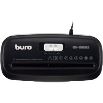Шредер Buro Home BU-S606S черный (секр.Р-2) ленты 6лист. 10лтр. пл.карты -3