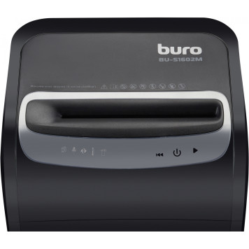 Шредер Buro Office BU-S1602M (секр.P-5)/фрагменты/16лист./30лтр./пл.карты/CD -1
