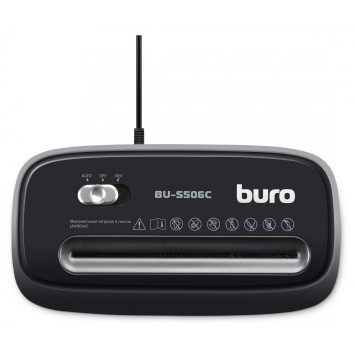 Шредер Buro Home BU-S506C (секр.P-4)/фрагменты/5лист./12лтр./пл.карты -12