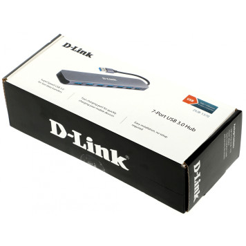Разветвитель USB 3.0 D-Link DUB-1370 7порт. черный (DUB-1370/B1A) -1