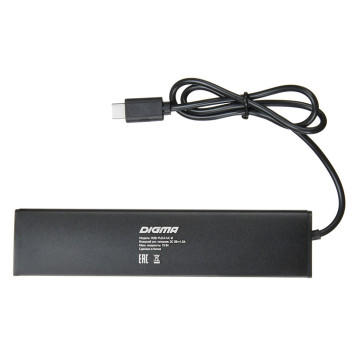 Разветвитель USB-C Digma HUB-7U2.0-UC-B 7порт. черный -3