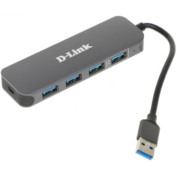 Разветвитель USB 3.0 D-Link DUB-1340/D1A 4порт. серый -1