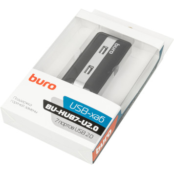 Разветвитель USB 2.0 Buro BU-HUB7-U2.0 7порт. черный -6