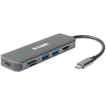 Разветвитель USB 3.0 D-Link DUB-2327 2порт. черный (DUB-2327/A1A) -2