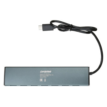 Разветвитель USB-C Digma HUB-7U3.0-UC-G 7порт. серый -3