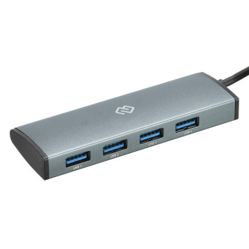 Разветвитель USB-C Digma HUB-4U3.0-UC-G 4порт. серый -6