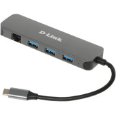 Разветвитель USB 3.0 D-Link DUB-2334 5порт. черный (DUB-2334/A1A)