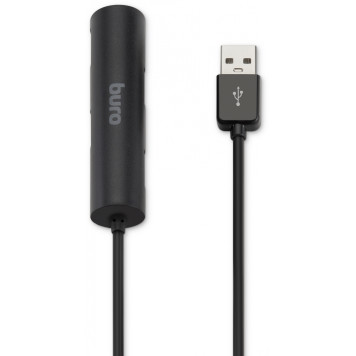 Разветвитель USB 2.0 Buro BU-HUB4-0.5R-U2.0 4порт. черный -2