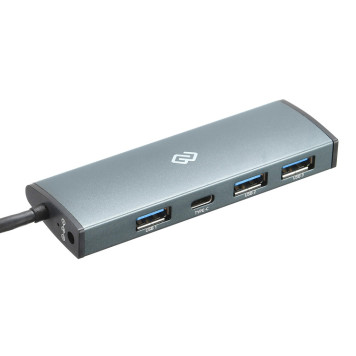 Разветвитель USB-C Digma HUB-3U3.0С-UC-G 4порт. серый -6