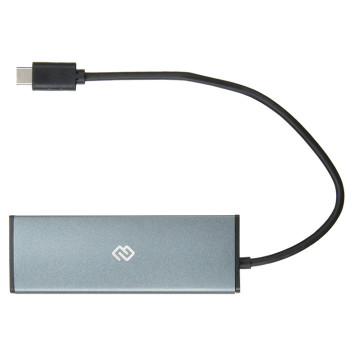 Разветвитель USB-C Digma HUB-4U3.0-UC-G 4порт. серый -4
