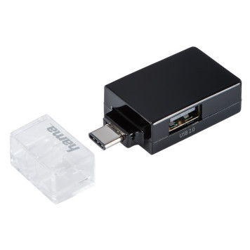 Разветвитель USB-C Hama Pocket 3порт. черный (00135752) -4