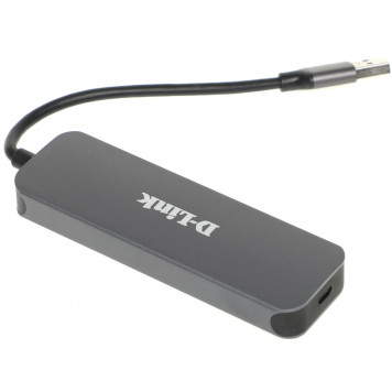 Разветвитель USB 3.0 D-Link DUB-1340/D1A 4порт. серый -2