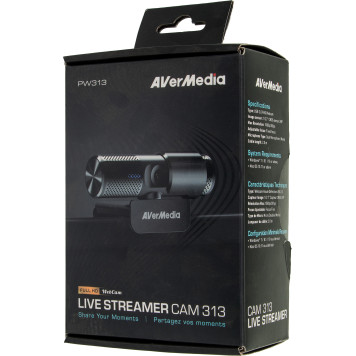 Камера Web Avermedia PW 313 черный 2Mpix USB2.0 с микрофоном -1