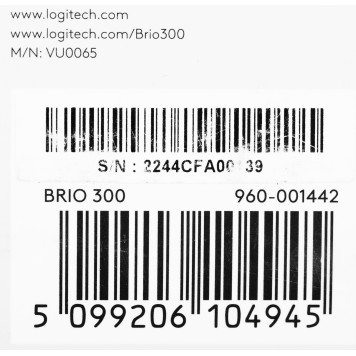 Камера Web Logitech HD Webcam Brio 300 белый 2Mpix (1920x1080) USB Type-C с микрофоном (960-001442) -4