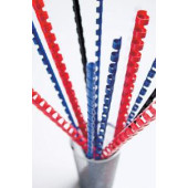 Пружины для переплета пластиковые Fellowes d=8мм 21-40лист A4 красный (100шт) FS-53456