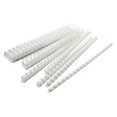 Пружины для переплета пластиковые Silwerhof d=12мм 56-80лист A4 белый (100шт) (1373587)