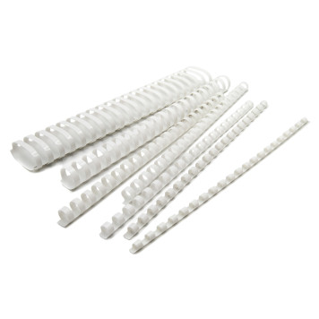 Пружины для переплета пластиковые Silwerhof d=6мм 2-20лист A4 белый (100шт) (1373584) 