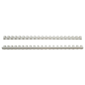 Пружины для переплета пластиковые Silwerhof d=14мм 81-100лист A4 белый (100шт) (1373588) -1