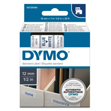 Картридж ленточный Dymo D1 S0720540 белый/синий для Dymo -2
