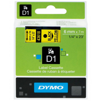 Картридж ленточный Dymo D1 S0720790 черный/желтый для Dymo 