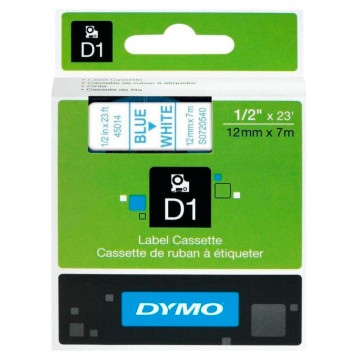 Картридж ленточный Dymo D1 S0720540 белый/синий для Dymo 