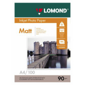 Фотобумага Lomond 0102001 A4/90г/м2/100л./белый матовое для струйной печати