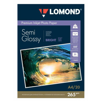Фотобумага Lomond 1106301 A4/260г/м2/20л./белый полуглянцевое для струйной печати 