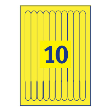 Пленка Avery Zweckform L4001-10 265x18мм 10шт на листе/198г/м2/10л./желтый/матовое самоклей. для лазерной печати -3