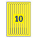 Пленка Avery Zweckform L4001-10 265x18мм 10шт на листе/198г/м2/10л./желтый/матовое самоклей. для лазерной печати 