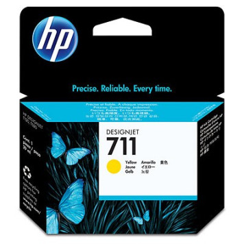 Картридж струйный HP 711 CZ132A желтый (29мл) для HP DJ T120/T520 