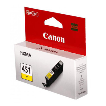 Картридж струйный Canon CLI-451Y 6526B001 желтый (329стр.) (7мл) для Canon Pixma iP7240/MG6340/MG5440 -1