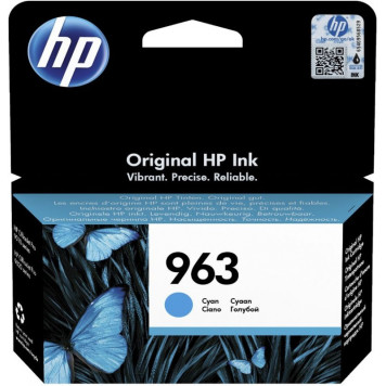 Картридж струйный HP 963 3JA23AE голубой (700стр.) для HP OfficeJet Pro 901x/902x/HP 