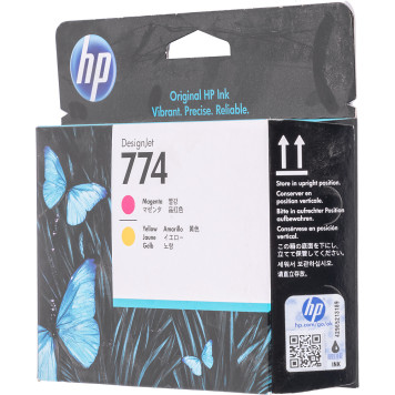 Картридж струйный HP 774 P2V99A пурпурный/желтый (775мл) для HP DJ Z6810 