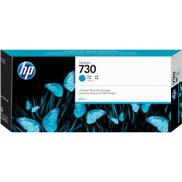 Картридж струйный HP 730 P2V68A голубой (300мл) для HP DJ T1700 