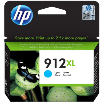 Картридж струйный HP 912XL 3YL81AE голубой (825стр.) для HP OfficeJet 801x/802x 