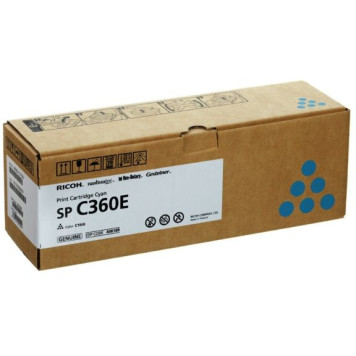 Картридж лазерный Ricoh SP C360E 408189 голубой (1500стр.) для Ricoh SP C360DNw/C360SNw/C360SFNw/C361SFNw 