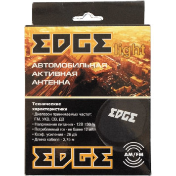 Антенна автомобильная Edge Light активная радио каб.:2.75м черный 