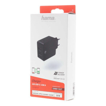 Сетевое зар./устр. Hama H-210520 PD+QC универсальное черный (00210520) -2