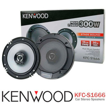 Колонки автомобильные Kenwood KFC-S1666 330Вт 90дБ 4Ом 16см (6.5дюйм) (ком.:2кол.) коаксиальные двухполосные -4