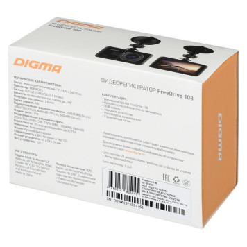 Видеорегистратор Digma FreeDrive 108 черный 1080x1920 1080p 140гр. NTK96223 -3