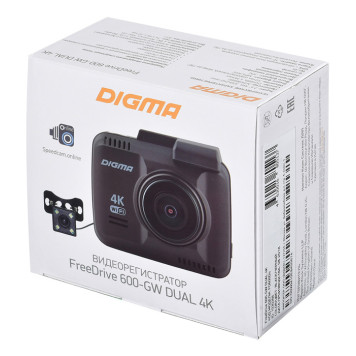 Видеорегистратор Digma FreeDrive 600-GW DUAL 4K черный 4Mpix 2160x2880 2160p 150гр. GPS NTK96660 -7