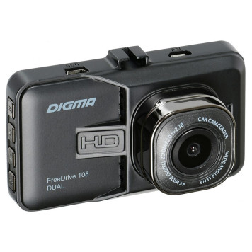 Видеорегистратор Digma FreeDrive 108 DUAL черный 1.3Mpix 1080x1920 1080p 140гр. GP2248 -16