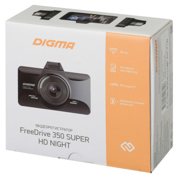 Видеорегистратор Digma FreeDrive 350 Super HD Night черный 3Mpix 1296x2304 1296p 170гр. MS8336 -21