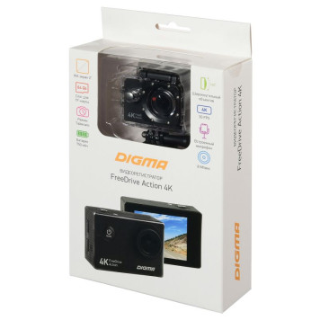 Видеорегистратор Digma FreeDrive Action 4K черный 8Mpix 2160x3840 2160p 140гр. -8