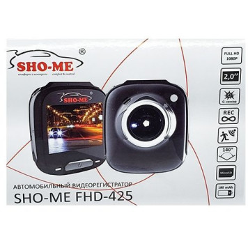 Видеорегистратор Sho-Me FHD-425 черный 3Mpix 1080x1920 1080p 140гр. JL5601 -3