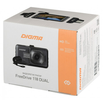 Видеорегистратор Digma FreeDrive 118 DUAL черный 1.3Mpix 1080x1920 1080p 150гр. JL5112 -21