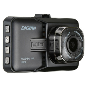 Видеорегистратор Digma FreeDrive 108 DUAL черный 1.3Mpix 1080x1920 1080p 140гр. GP2248 -15